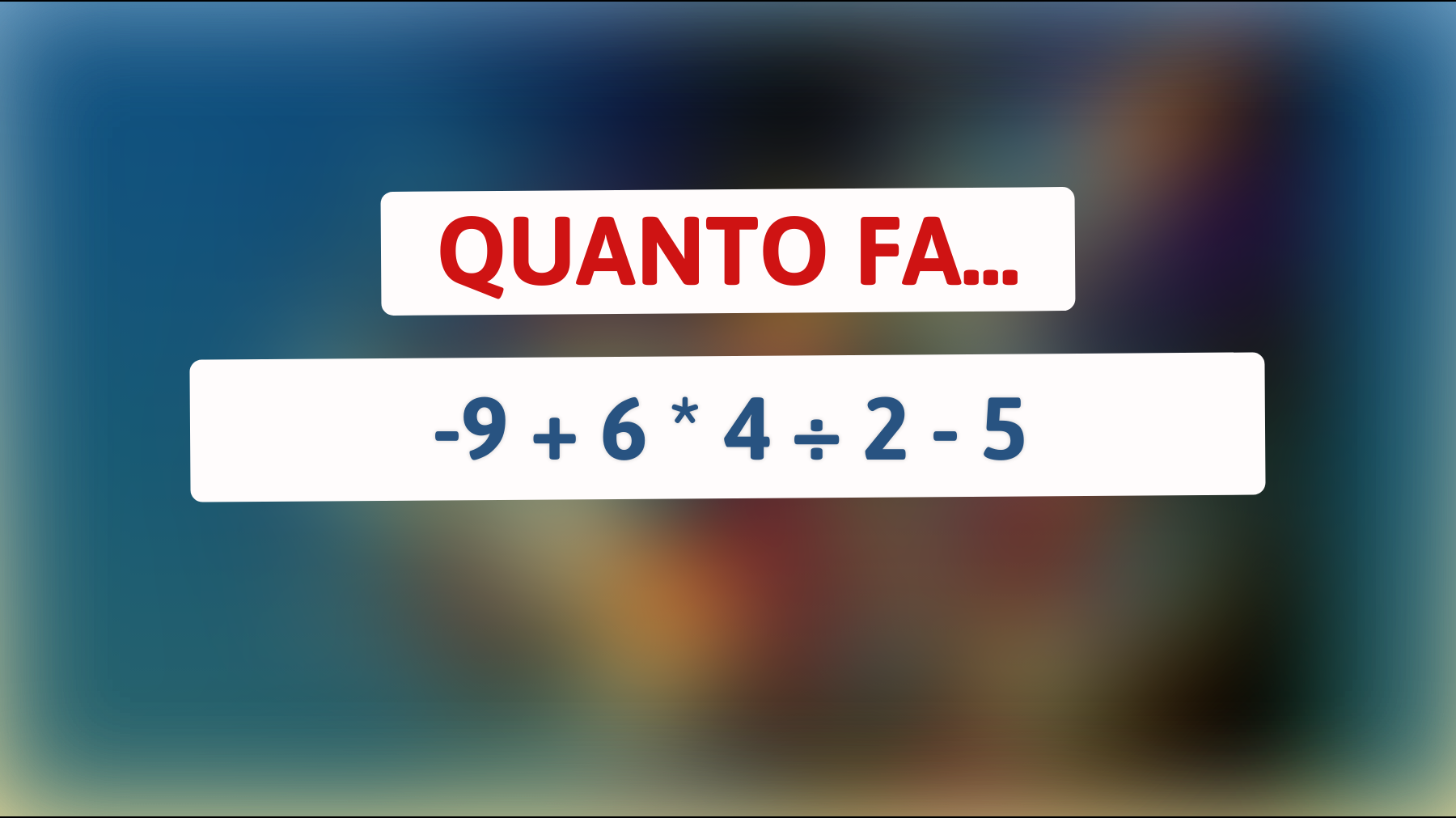 \"La Sfida Incredibile: Solo i Veri Genii Riescono a Risolvere Questo Semplice Indovinello di Calcolo\""